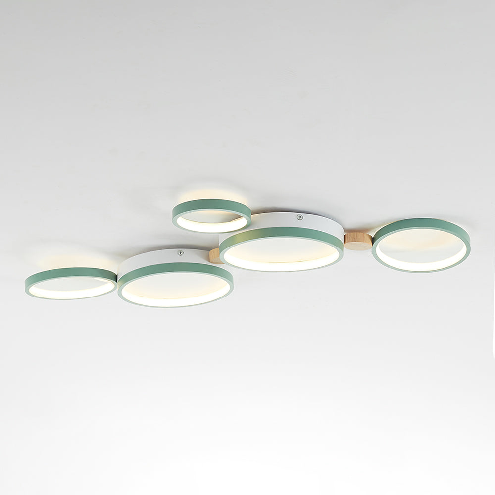 Lampa sufitowa NovaLumen biała z szarym metalem nowoczesny design