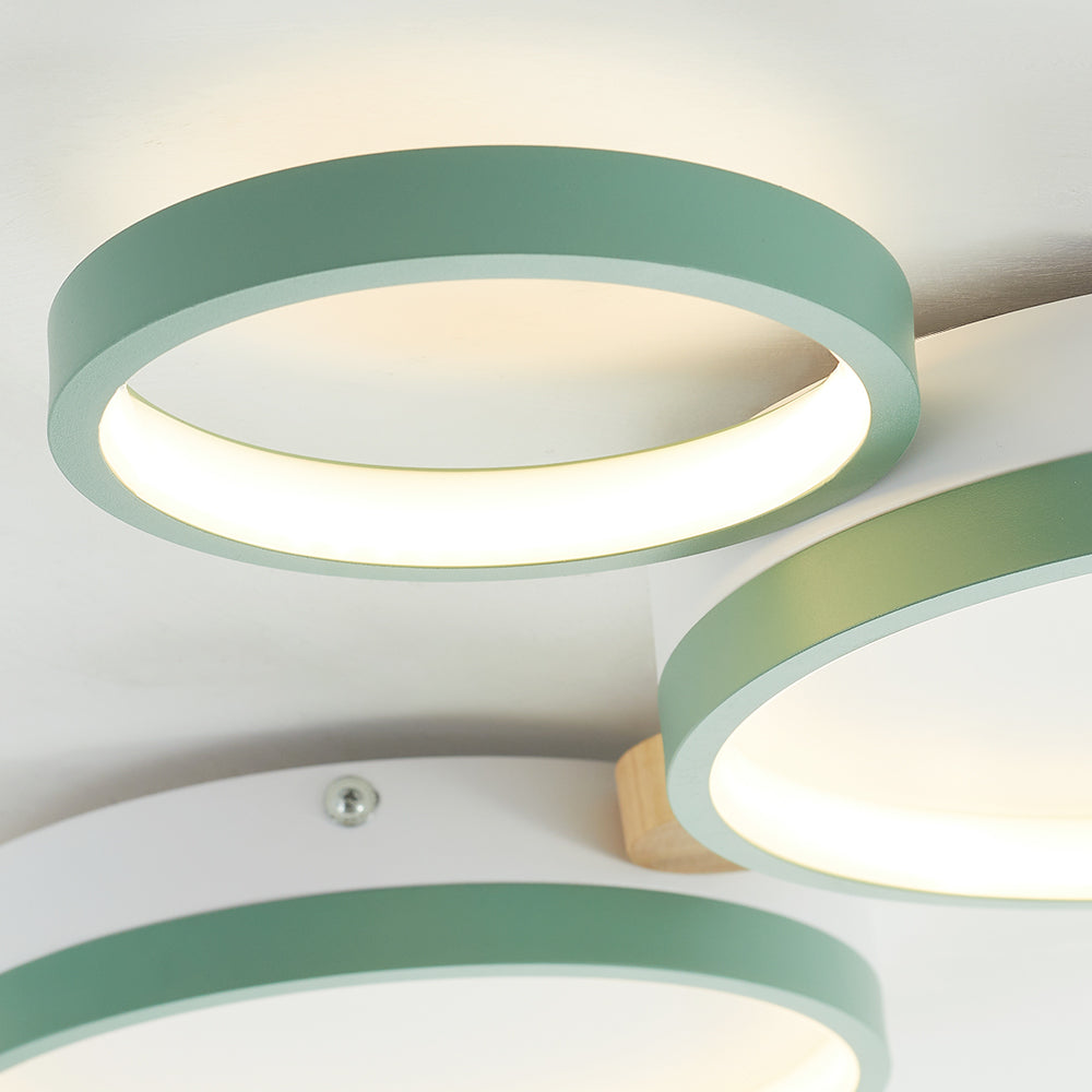 NovaLumen White Gray Metal Ceiling Light Modern Decor