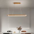 Lámpara colgante LED LumaWood con acabado en madera y sutiles detalles metálicos