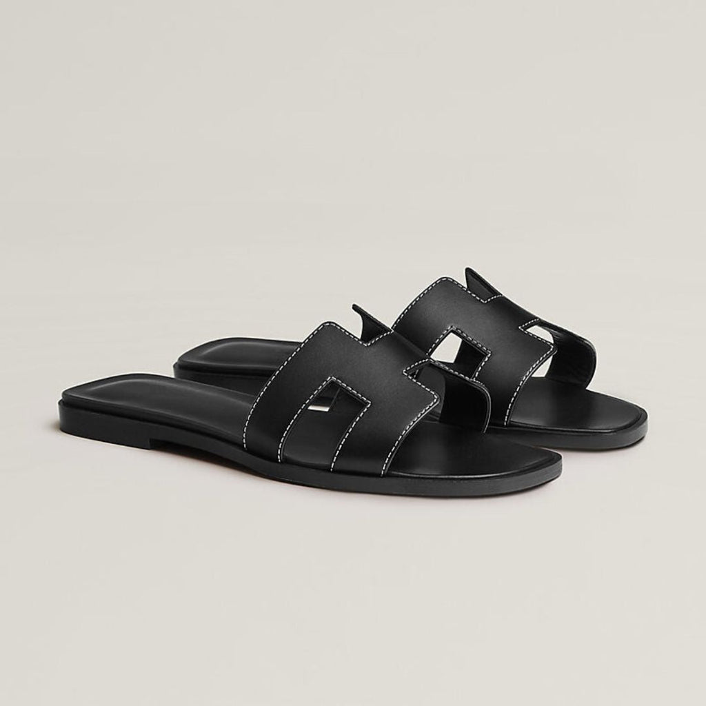 Women's Leather Sandals With Adjustable Cutout Straps For Daily Comfort