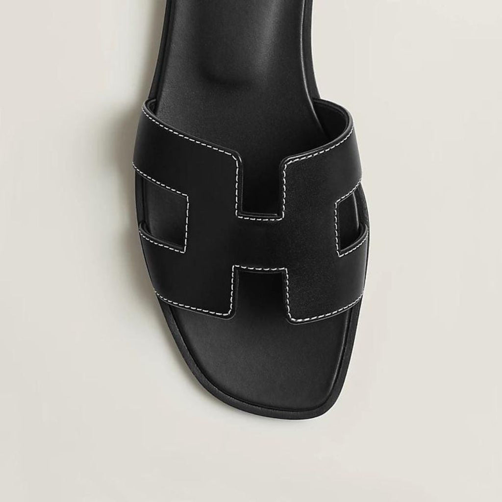 Women's Leather Sandals With Adjustable Cutout Straps For Daily Comfort