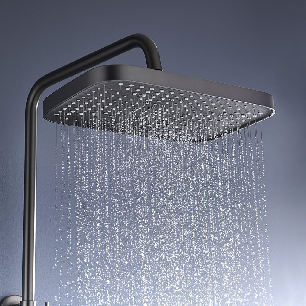 Sistema doccia con regolazione della temperatura a LED per uso domestico