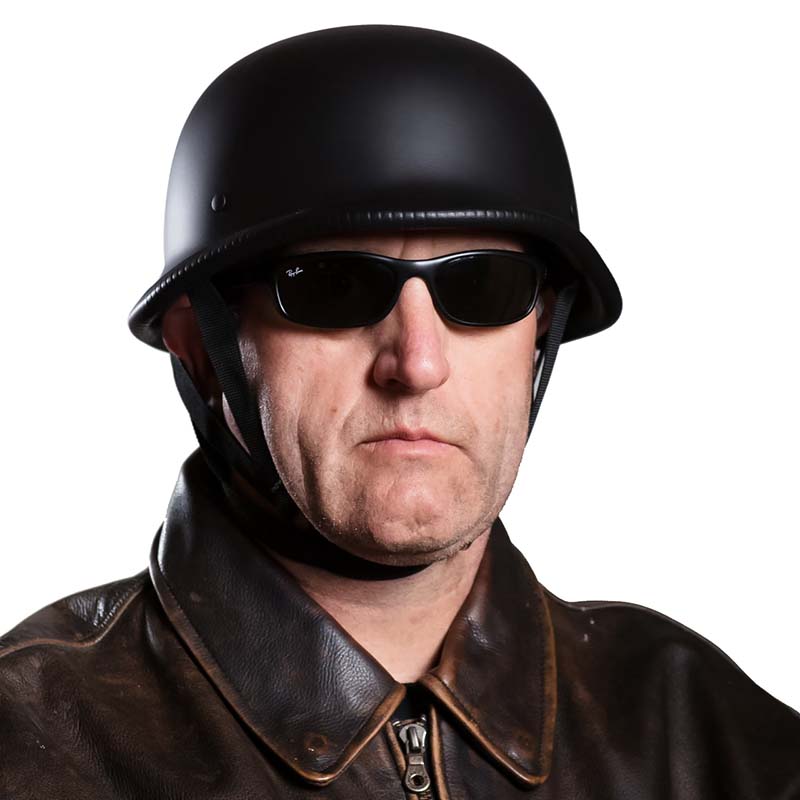 RidgeBolt Vintage Half-Face Helmet ECE And DOT Certified