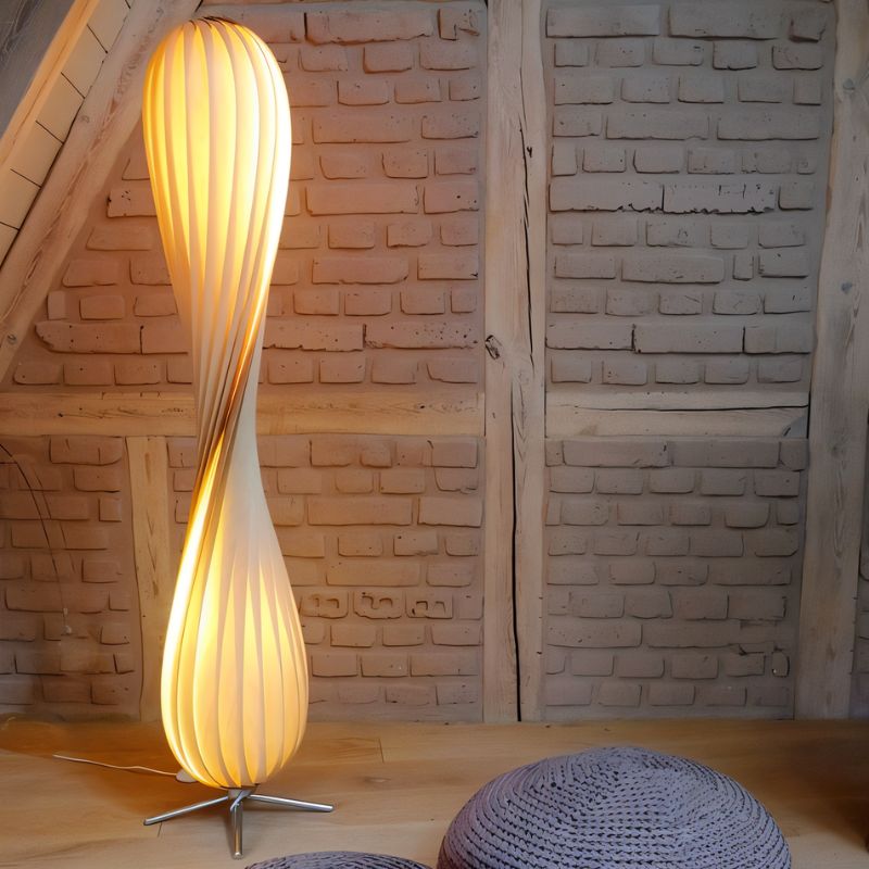 Lumina Twist LED Işıklı Rahatlatıcı Ayak Lambası - Oturma Odası ve Yatak Odası İçin