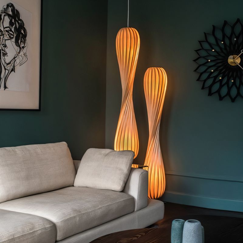 Lumina Twist Floor Lamp With Soothing LED Light For Living Rooms And Bedroom