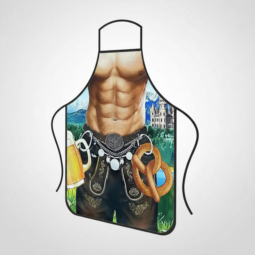 Funny Oktoberfest Kitchen Apron With Humorous Design For Festive Vibes