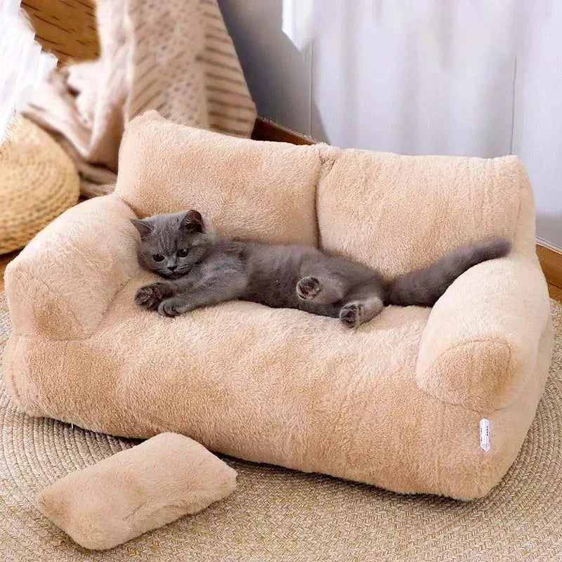 Cozy Calming Sofa Bed With Raised Rim For Cats And Dogs