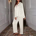 Conjunto de Roupa de Dormir de Seda Lyra Para Mulheres Coleção de Pijamas de Luxo