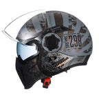 Helmet Modular Berkembar Lensa Vintage Bersertifikat DOT ECE Untuk Penunggang, Bernafas
