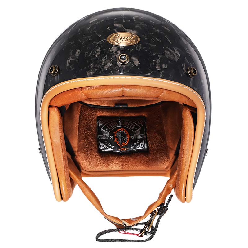 Casco per moto stile vintage a profilo basso con certificazioni DOT ed ECE