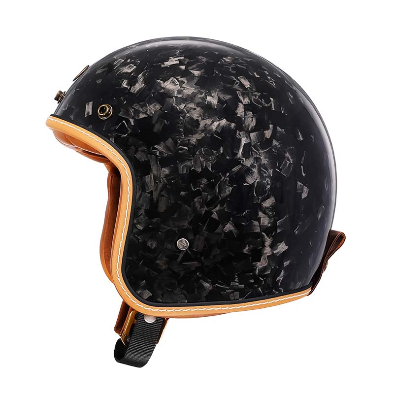 Casco per moto stile vintage a profilo basso con certificazioni DOT ed ECE