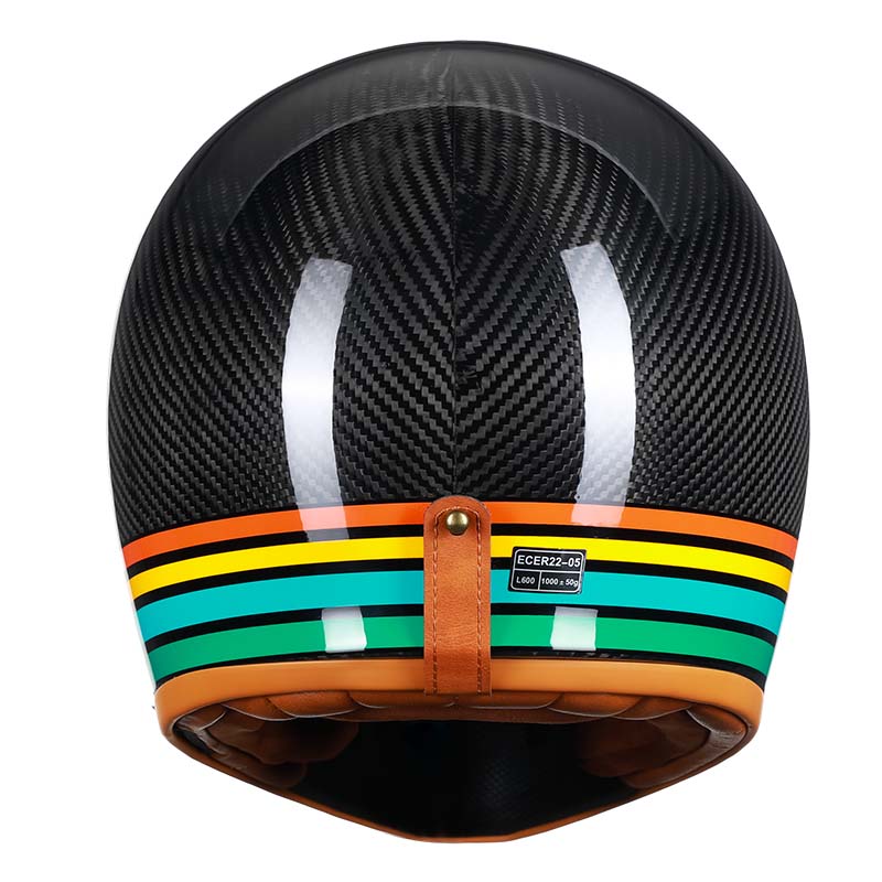 Casca de motocicletă din fibră de carbon F389TS, aprobată DOT și ECE