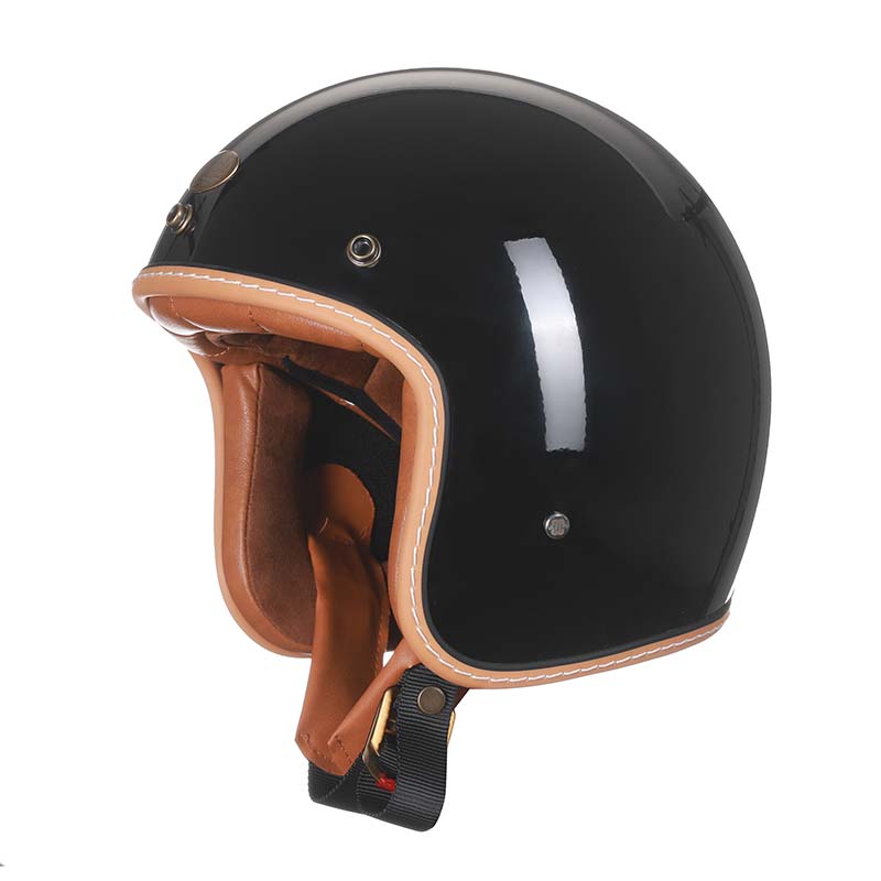 Casco per moto stile vintage a profilo basso con certificazioni DOT ed ECE