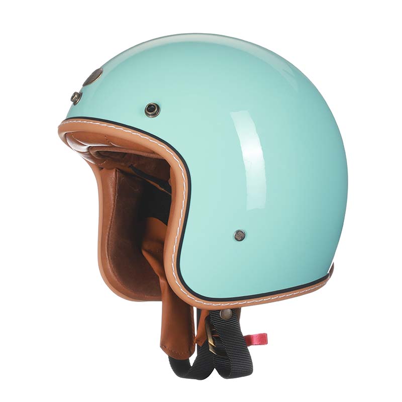 Casco per moto stile vintage a profilo basso con certificazioni DOT ed ECE
