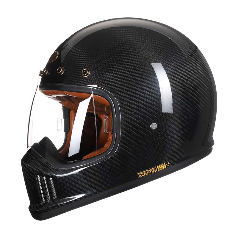 F380VB カーボンファイバー フルフェイスヘルメット DOT ECE認証済み