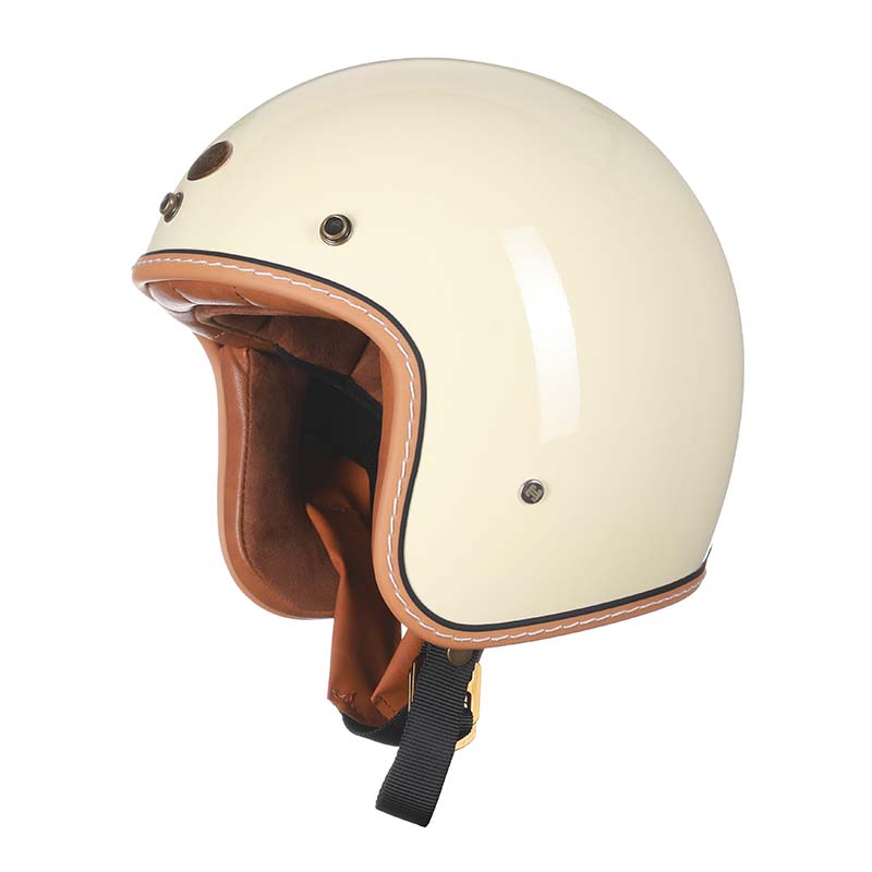 Casco per moto stile vintage a profilo basso con certificazioni DOT ed ECE