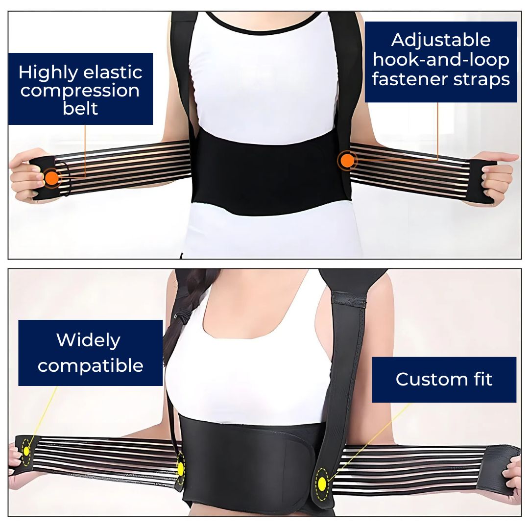 Fascia Lombare Autoriscaldante ViraTher con Vestibilità Regolabile