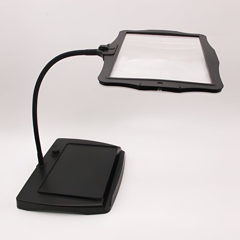 Full Page Magnifying Floor Lamp With 3X Lens And Adjustable Arm
