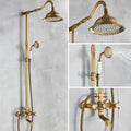 Installation de douche encastrée en laiton antique Marlen pour usage intérieur ou extérieur