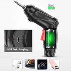 47-in-1 Cordless Battery Drill and Screwdriver Set for Precise DIY Work