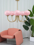 Alora Marshmallow Glam Lustr S Bledě Růžovým Sklem