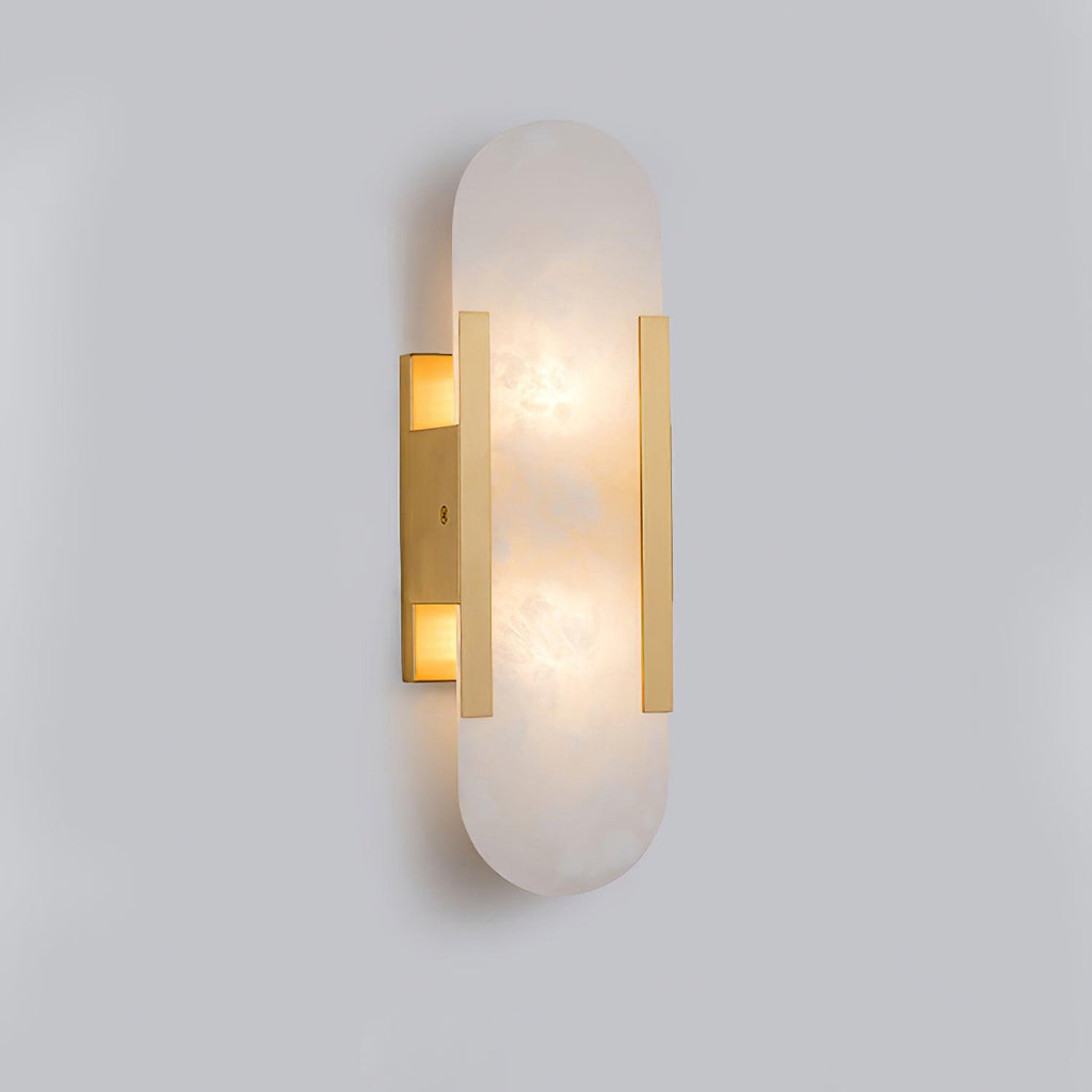 Nástěnná lampa Lunara Alabaster s jemným teplým světlem
