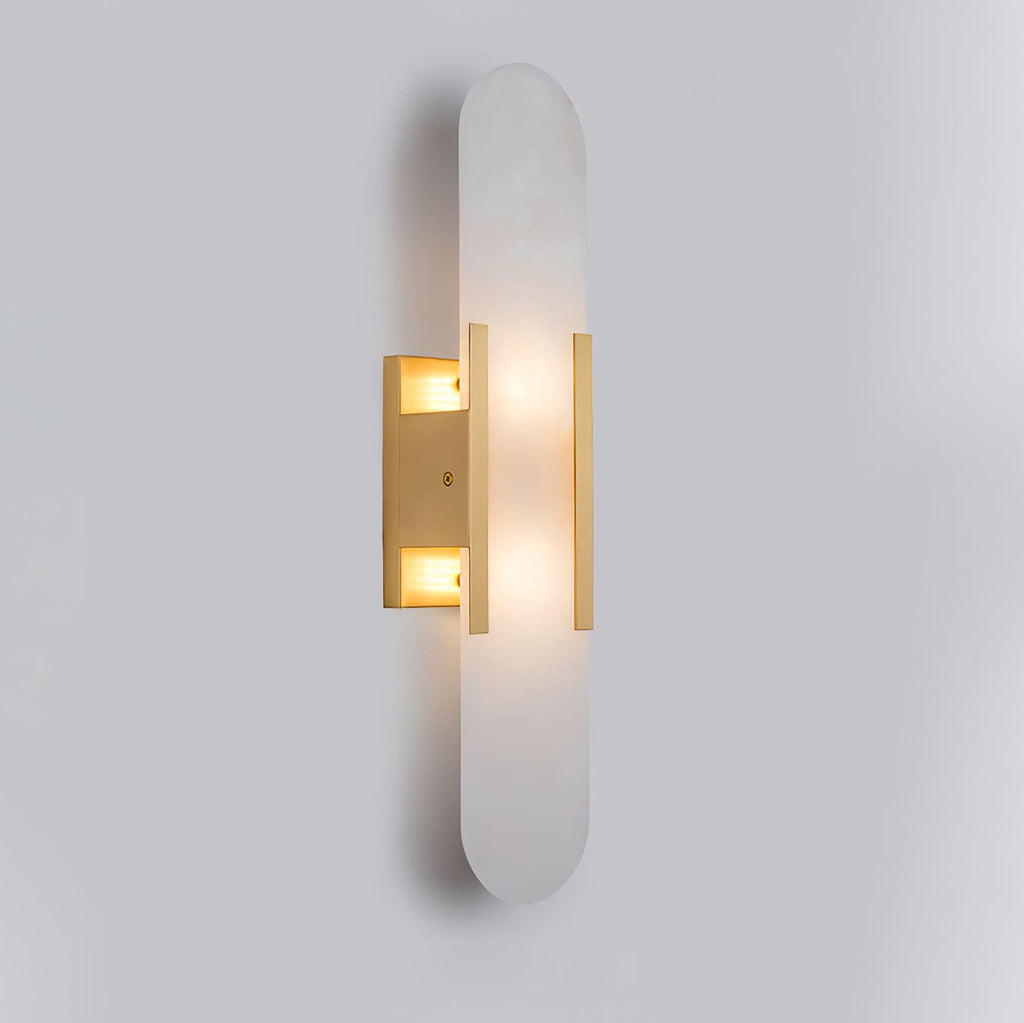 Nástěnná lampa Lunara Alabaster s jemným teplým světlem