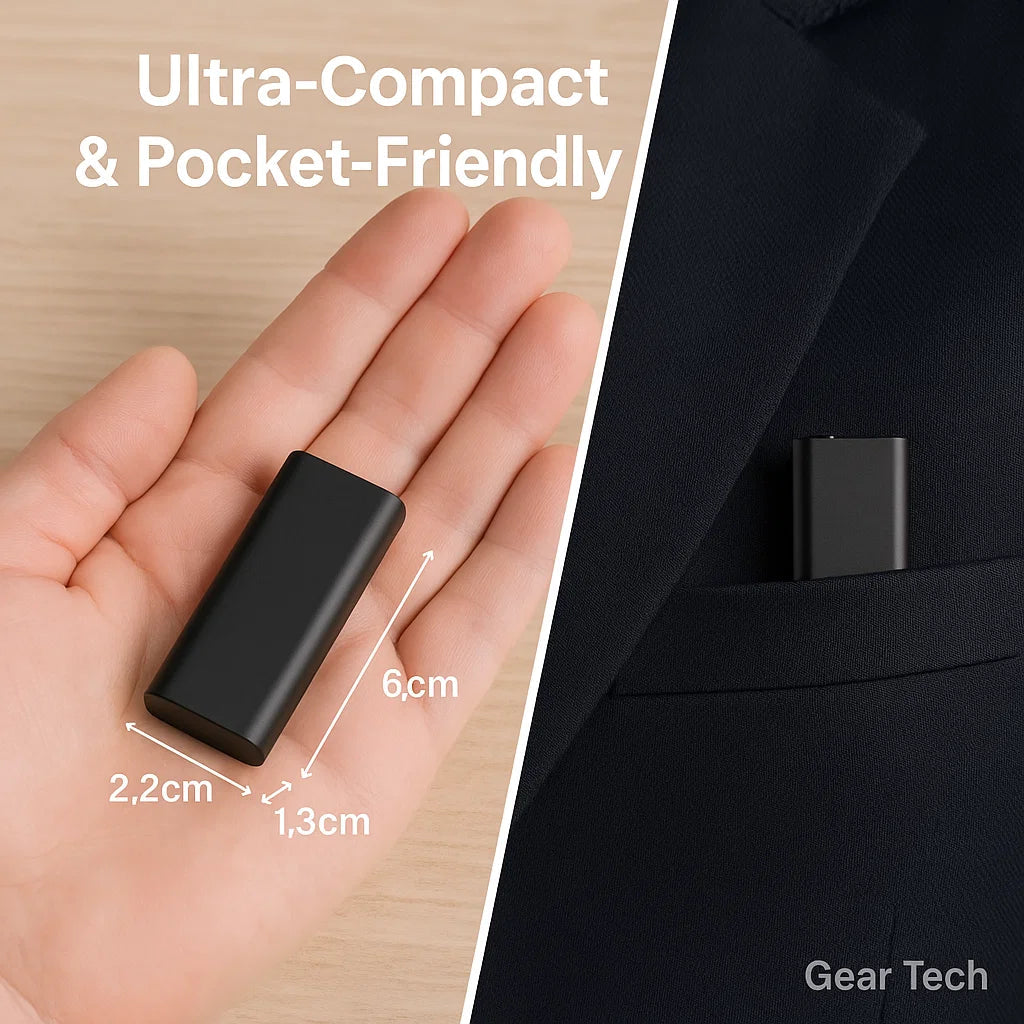 Discreet Compact Voice Recorder For Stealth Audio Recording