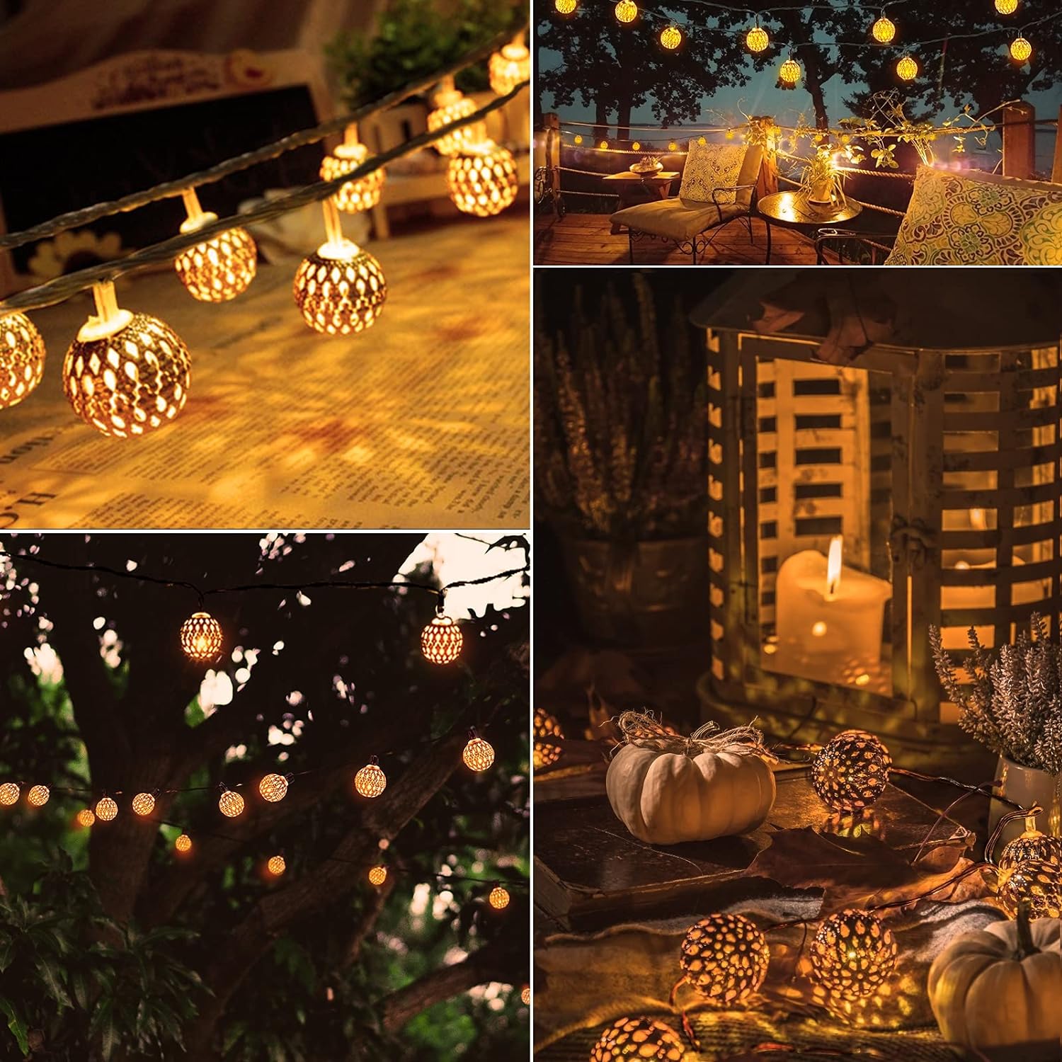 Sunglow Strings Moroccan Solar String Lights For Outdoor Ambience