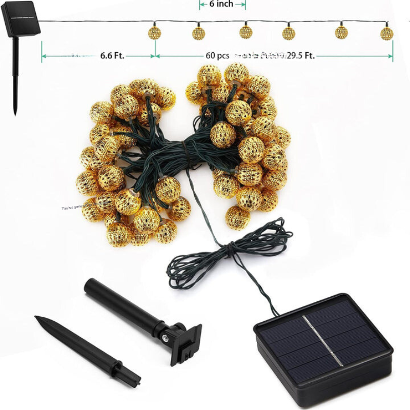 Sunglow Strings Moroccan Solar String Lights For Outdoor Ambience