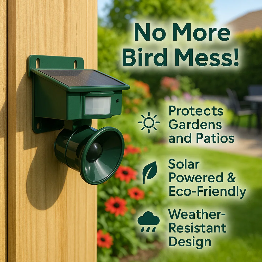 VireoGuard Sound Scarer For Birds With Motion Activation