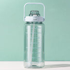 2L Hydration Bottle With Time Markings, Leakproof And Eco Friendly