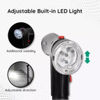 StrideFlex Lightweight Walking Cane With LED And Foldable Design