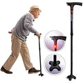 StrideFlex Lightweight Walking Cane With LED And Foldable Design