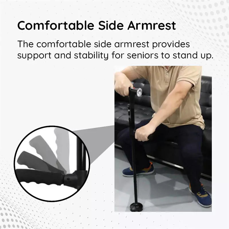 StrideFlex Lightweight Walking Cane With LED And Foldable Design