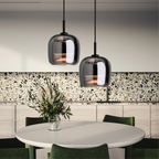 Arden Nordic Pendant Light With Smoky Glass For Kitchen Islands And Dining Areas