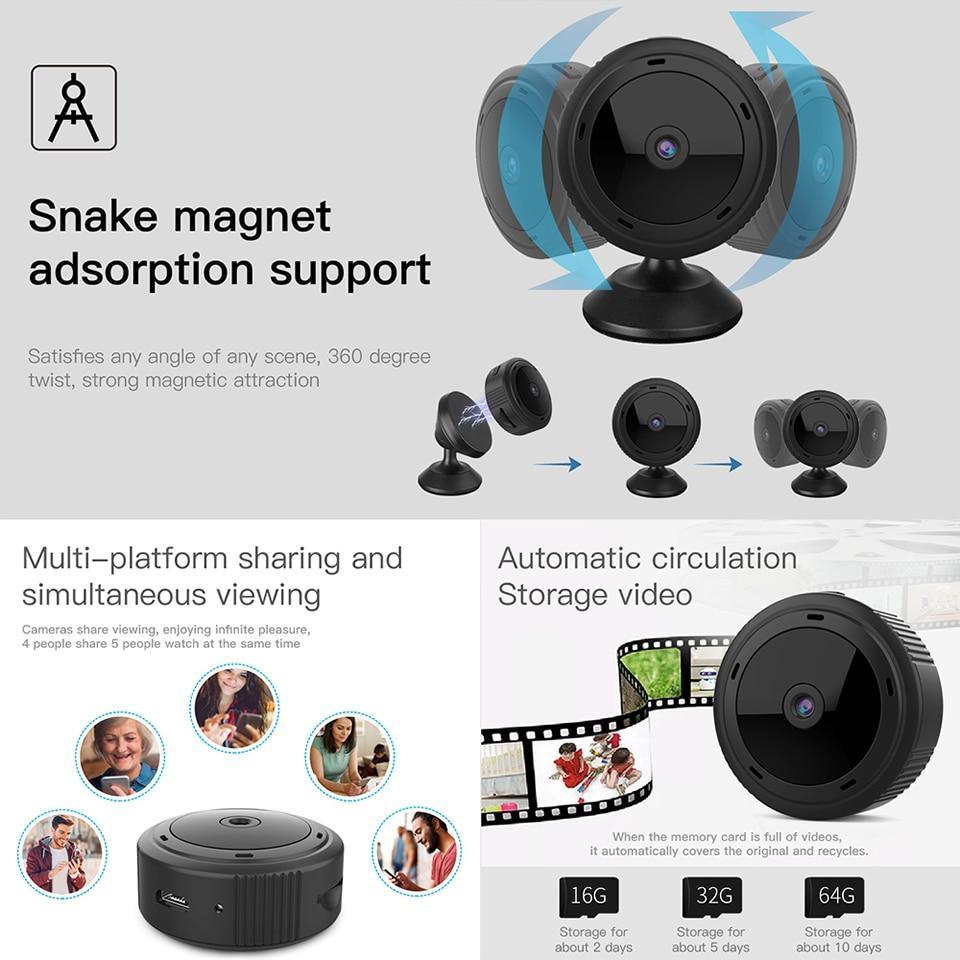 NovaGuard 1080P Kabellose Mini-Kamera für leises Baby-Überwachen und Haussicherheit