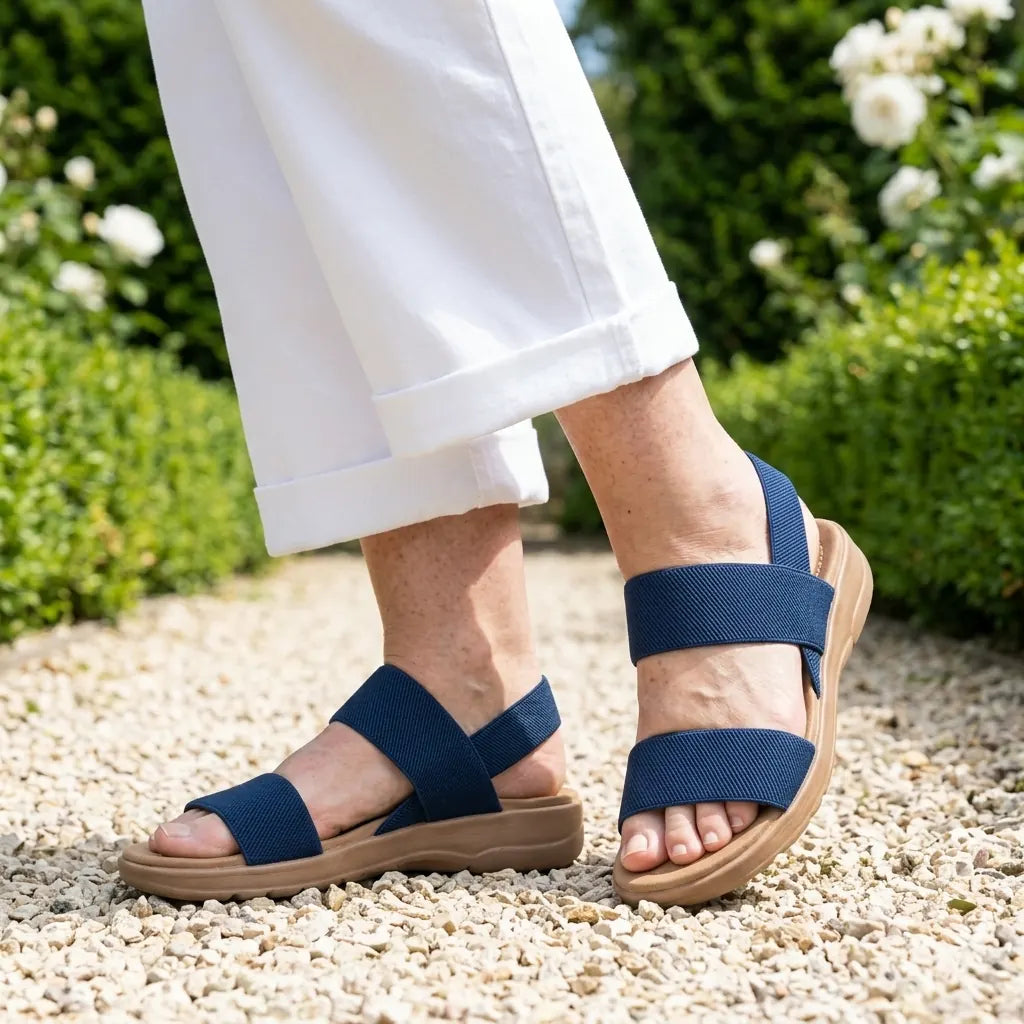 Stretch Elastic Sandals – Lightweight Slip-On for Walking and Travel