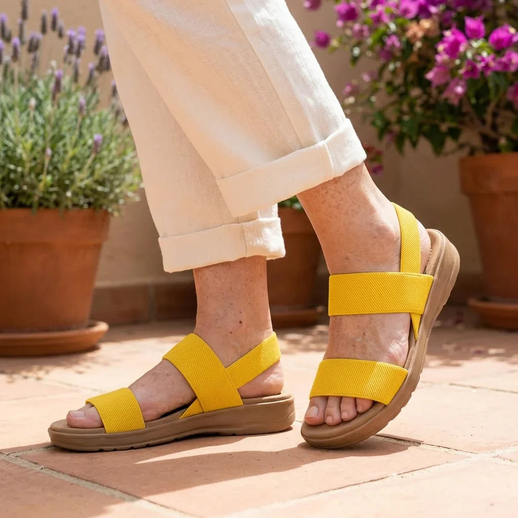 Stretch Elastic Sandals – Lightweight Slip-On for Walking and Travel