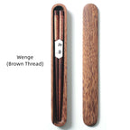 Virelle Chopsticks In Box Made Of Black Walnut With Thread