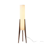 Liora Walnut Wood Floor Lamp With Soft Shade For Living Rooms