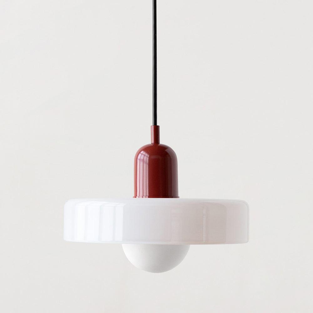 Liora Bauhaus Glass Pendant Light With Height Adjustment