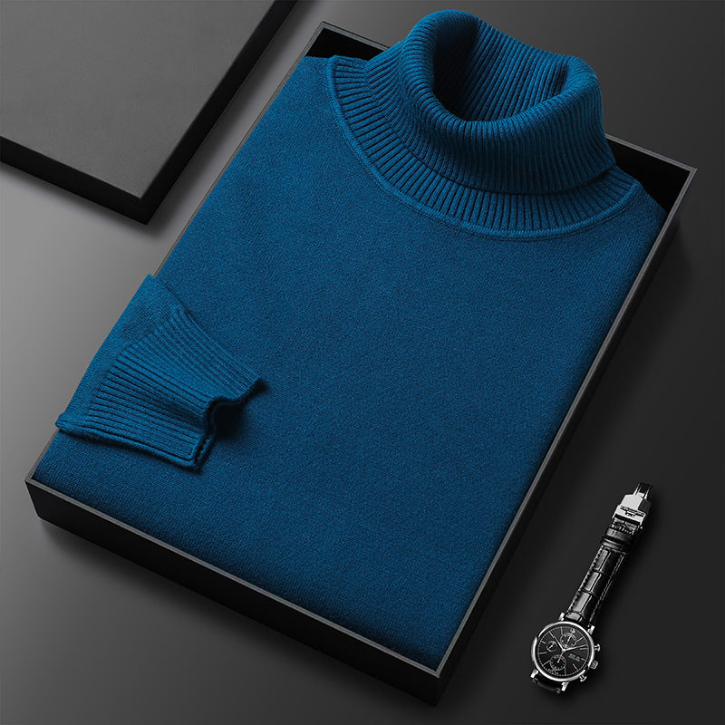 Elorien Luxe Cashmere Cotton Blend Turtleneck Sweater For Men