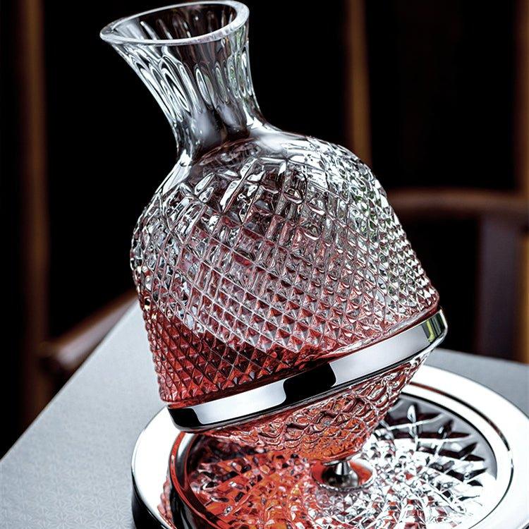 Elegant Aurelia 水晶醒酒器，360度旋转，适合红酒