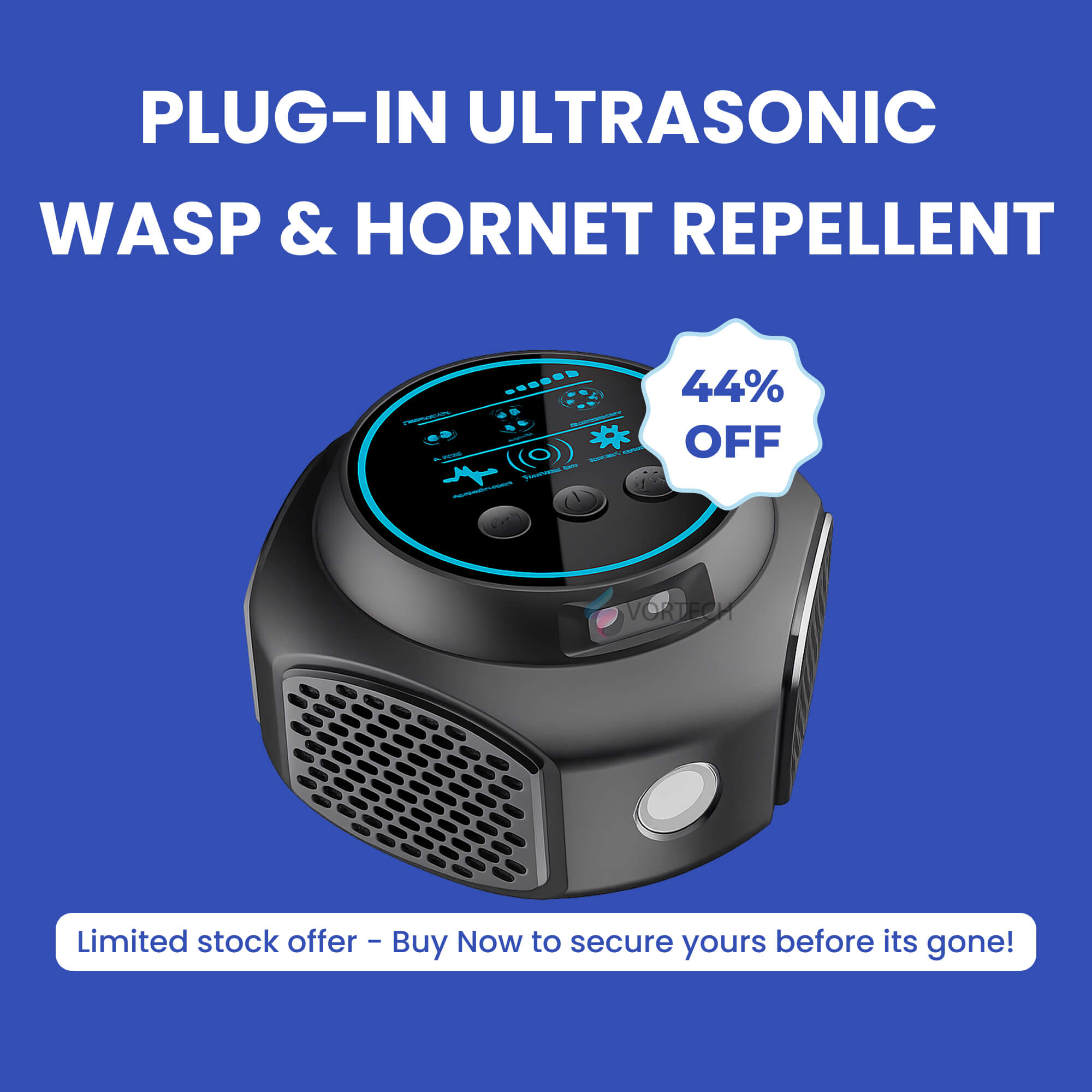 QGuard Ultrasonic Wasp Hornet Plug In Control For Up To 3200 Sq Ft