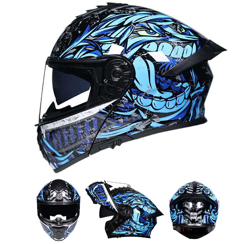ORZ Modular Helmet With Dual Lens System DOT And ECE Certified