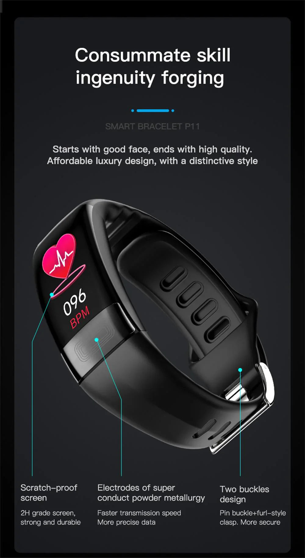 VitaPulse Band Tracker For Blood Pressure And Sleep