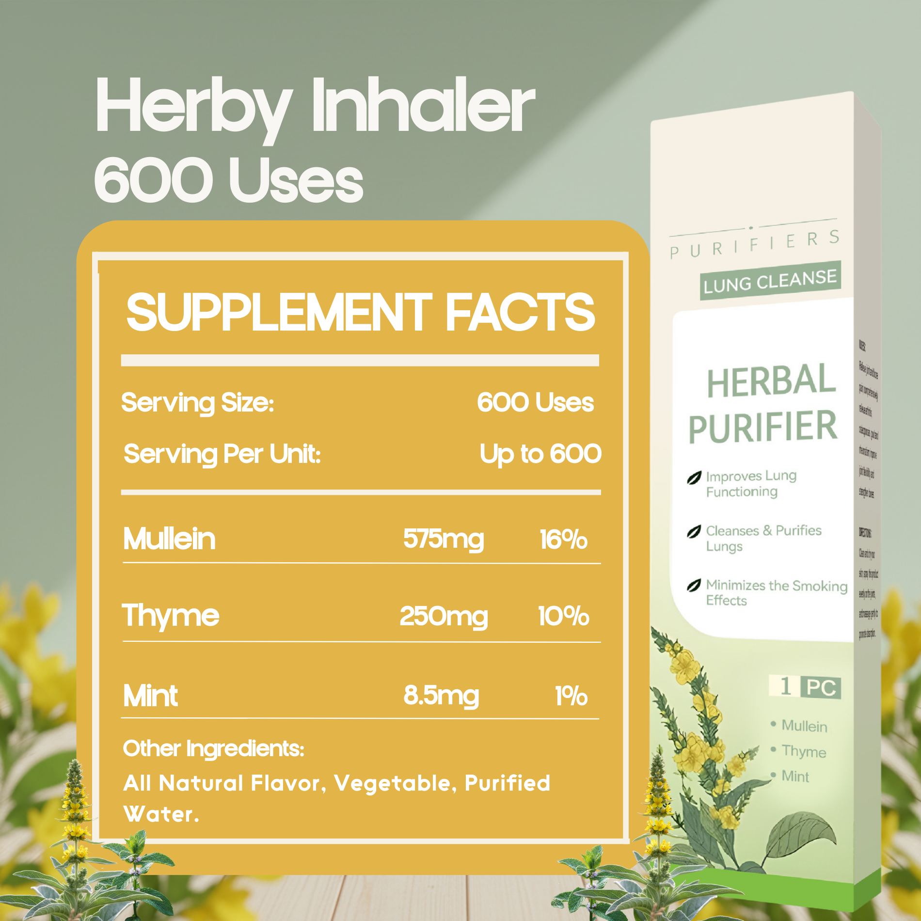 Herbal Respiratory Inhaler For Smoke Cessation And Ritual Use