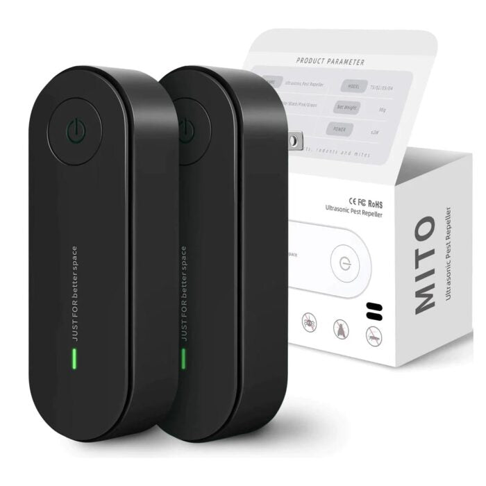 Dual Pack Ultrasonic Mosquito Repellent Plug-In Units for Home Use