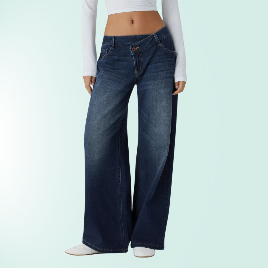 FlexFit Secret Stretch 女款不对称低腰牛仔裤